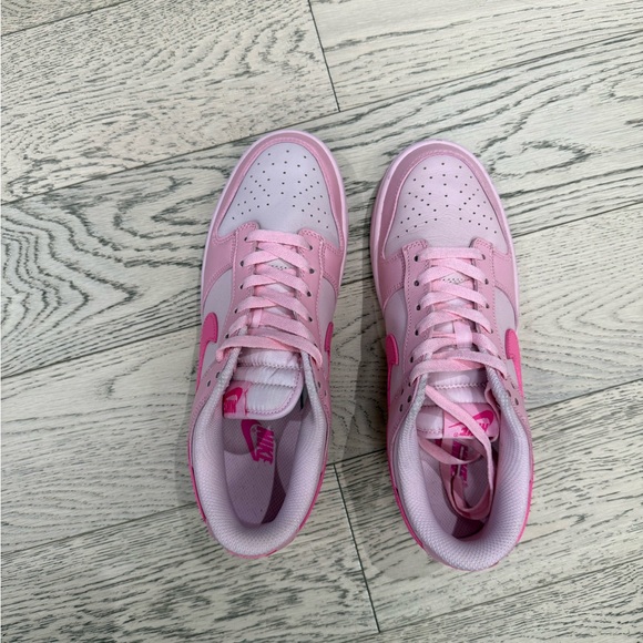 Nike Women's Dunk Low Triple Pink Sneakers - Picture 7 of 11